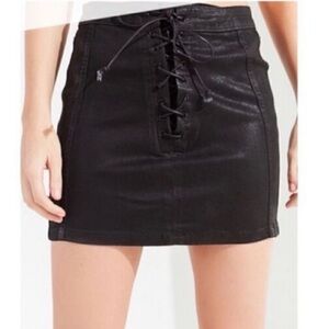 BDG Black Lace-Up Mini Skirt / Urban Outfitters
